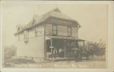 Burke, New York - rare real photo of Thayer's Store - vintage NY RPPC Postcard picture