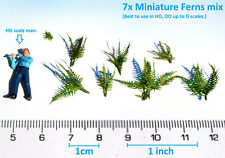 Miniature Ferns bracken plants mix HO O scale model foliage diorama 1:87 railway picture