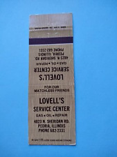 Matchbook Cover - Lovell's Service Center Peoria, IL picture