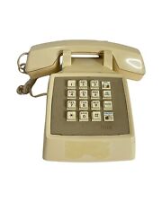 AT&T Push Button Desk Phone Beige CS2500DMGF Tested Works Vintage picture