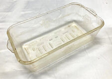 Antique 1920’s Glasbake Oversized Meatloaf Glass Loaf Pan Embossed picture