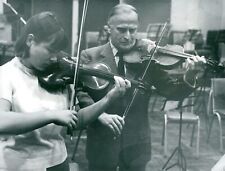 Yehudi Menuhin during a rehearsal to Sir Malcol... - Vintage Photograph 718477 picture