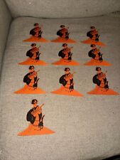 Vintage Lot Of 10 Buzza Halloween Place Cards picture