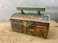 Pep Boys Wood Chest used empty Lunch Box Mazda Lamp Storage picture
