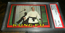 1973 TOPPS #17 CAINE IN UNIFORM KUNG FU TV SHOW TRADING CARD NM MINT PSA 8 picture