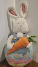 Easter Bunny Spring Garden Free Standing Stuffed Plush Bunny Rabbit Weighted  picture