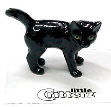 ➸ LITTLE CRITTERZ Cat Miniature Figurine Black Cat Kitten Onyx picture