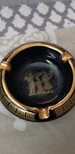  Vintage AK 24 CARAT GOLD LEAF HANDMADE GREECE ASHTRAY-RARE-FREE SHIPPING   picture