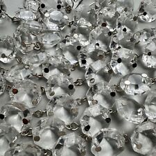 50 prism chain drop Glass VTG Chandelier Crystal Replacements 14mm Silver pin picture