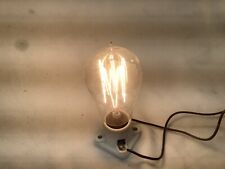 Antique GE National Mazda Tipped Balloon 5” Light Bulb  Working & Ceramic Base picture