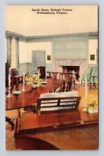 Williamsburg VA-Virginia, Apollo Room, Raleigh Tavern, Vintage Souvenir Postcard picture