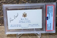 Ron Paul Autograph Texas PSA/DNA Signed Gold Embossed Business Card picture