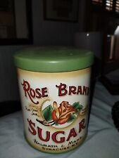 Vintage Tin Rose Brand Sugar  Walrath & Manz Syracuse, NY Made in England  picture