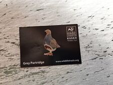 GREY PARTRIDGE EWT enamel pin badge RSPB interest Game bird Essex W Trust picture