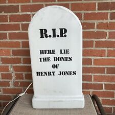 Vintage Halloween RIP Tombstone Headstone Blow Mold Empire  'Henry Jones' picture