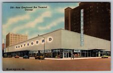 Greyhound Terminal Station Lake Clark St Chicago PostCard  - C7 picture
