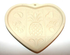 The PAMPERED CHEF Hospitality Heart Fruits USA Stoneware Cookie Mold 6