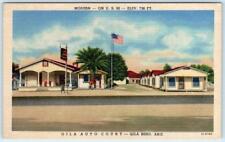 GILA BEND, Arizona  AZ  ~ Roadside Motel GILA AUTO COURT  1940s Linen Postcard picture