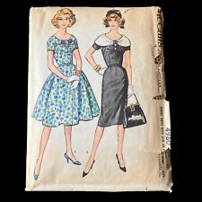 Vintage 1959 McCall's 4960 Dress Pattern Slim or Full Skirt 40 Bust picture