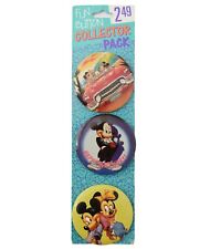 Vintage Pin Button Lot Mickey Mouse Minnie Fun Button Collector Pack 1992  picture