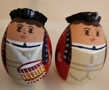 Handpaited Colonial Williamsburg Soldiers Handpaited Egg Shaped Figurines picture