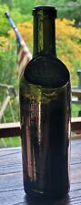ANTIQUE 1897 APPLIED SEAL J M OLIVER & SONS BLACK GLASS BOTTLE MUST NOT BE SOLD picture