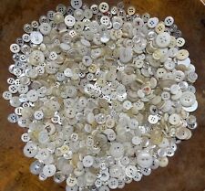 Antique Vintage Mod Plastic Mother Of Pearl MIXED Button Lot 13 Oz. picture