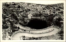 RPPC Carlsbad Cavern New Mexico entrance aerial view 1930-1950 real photo PC picture