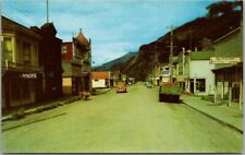 SKAGWAY, Alaska Postcard MAIN STREET Downtown Scene / Dexter Chrome 1950s Unused picture