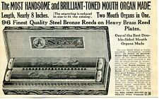1936 small Print Ad of Doerfel's Cube Brand Nero Mouth Organ Harmonica Saxony picture