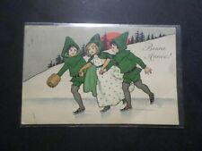 CPA Postcard 1910 Bonne Year Children Pixies, Old Picture Postcard picture