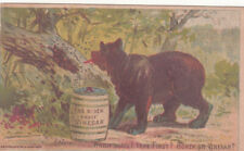 Alden Fruit Vinegar Bear Honey Degen & Kelley Jacksonville IL Vict Card c1880s picture