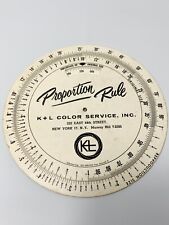 Vintage 1955 Proportion Rule K + L Color Service, Inc New York, NY picture