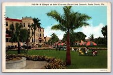 Postcard Punta Gorda FL Hotel Charlotte Harbor and Grounds 1943 picture