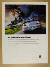 1997 Porsche Boxster 'My other car is' vintage print Ad picture