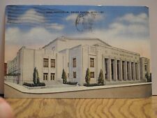 Civic Auditorium Grand Rapids, Michigan Vintage Linen Post Card Posted 1943 picture