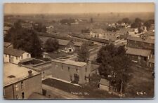 Birdseye View of Farley Iowa IA Train Railroad Depot c1910 Real Photo RPPC picture
