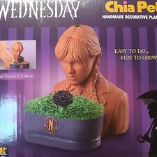 Chia Pet WEDNESDAY Decorative Pottery Planter Addam’s Family NEW in box,fastship picture