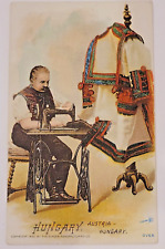 1892 Victorian Singer Manufacturing Co. Trade Sewing Card Austria-Hungary picture