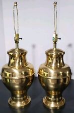 Vintage Pair Of Large Brass Urn Trophy Style Table Lamps  picture