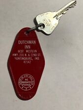 Dutchman Inn Best WesternHotel Motel Room Key Fob & Key Huntingburg Indiana #134 picture