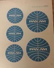 PAN AMERICAN AIRLINES VINYL STICKERS DECALS...FULL SHEET picture