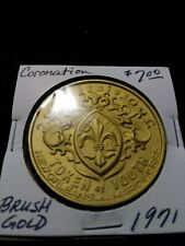 1971 Endymion Coronation Brushed Gold Doubloon - Mardi Gras picture