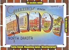 METAL SIGN - North Dakota Postcard - Greetings From Minot, North Dakota picture