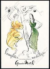 1948 Germaine Monteil Laughter & Nostalgia perfume women art vintage print ad picture