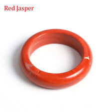 6mm Natural Crystal Chalcedony Gemstone Ring Men Women Finger Circle Round Ring picture