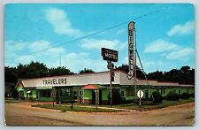 Postcard Greensburg Kansas Travelers Motel US 54 & 183 Plastichrome Posted picture
