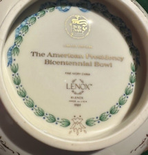 Lenox American Presidency Bicentennial Bowl, Ivory, Limited Edition, 1989 picture