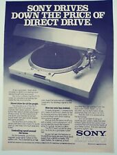 1978 Sony Audio Print Ad Record Player Turntable Direct Drive vinyl vintage dj picture