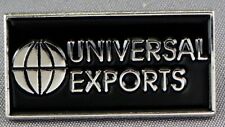 Universal Exports pin badge. Black and silver. James Bond. 007. Metal. Enamel.  picture